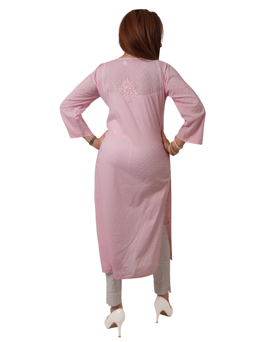 Light Pink Chikankari Kurti