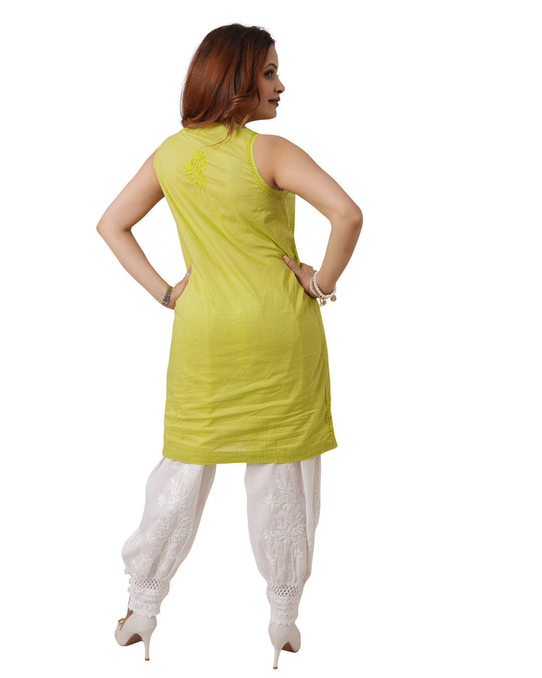 Parrot Green Sleeveless Top