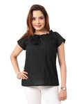 Black Short Sleeve Top
