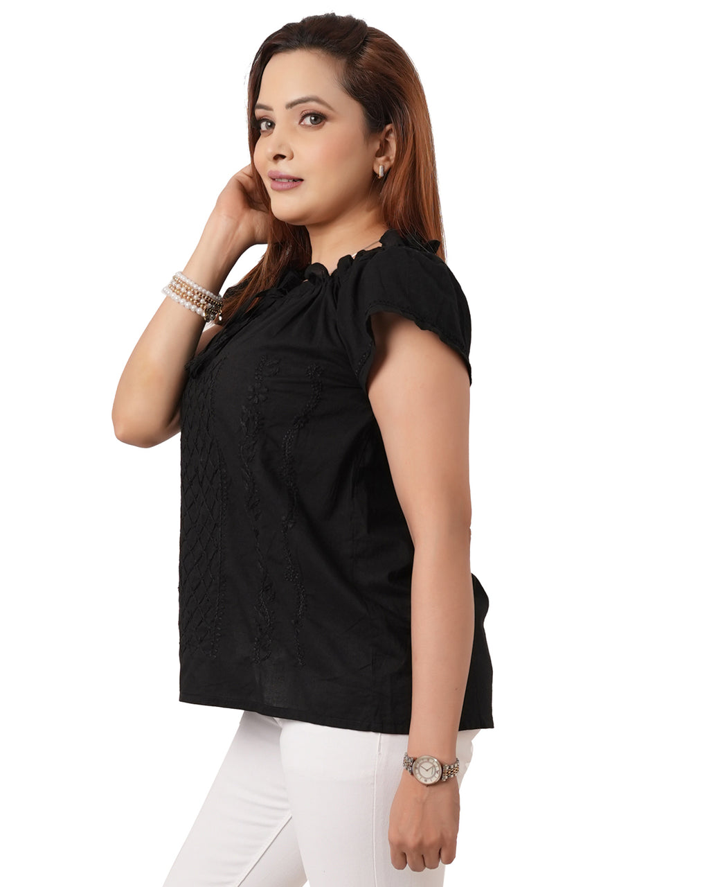 Black Short Sleeve Top