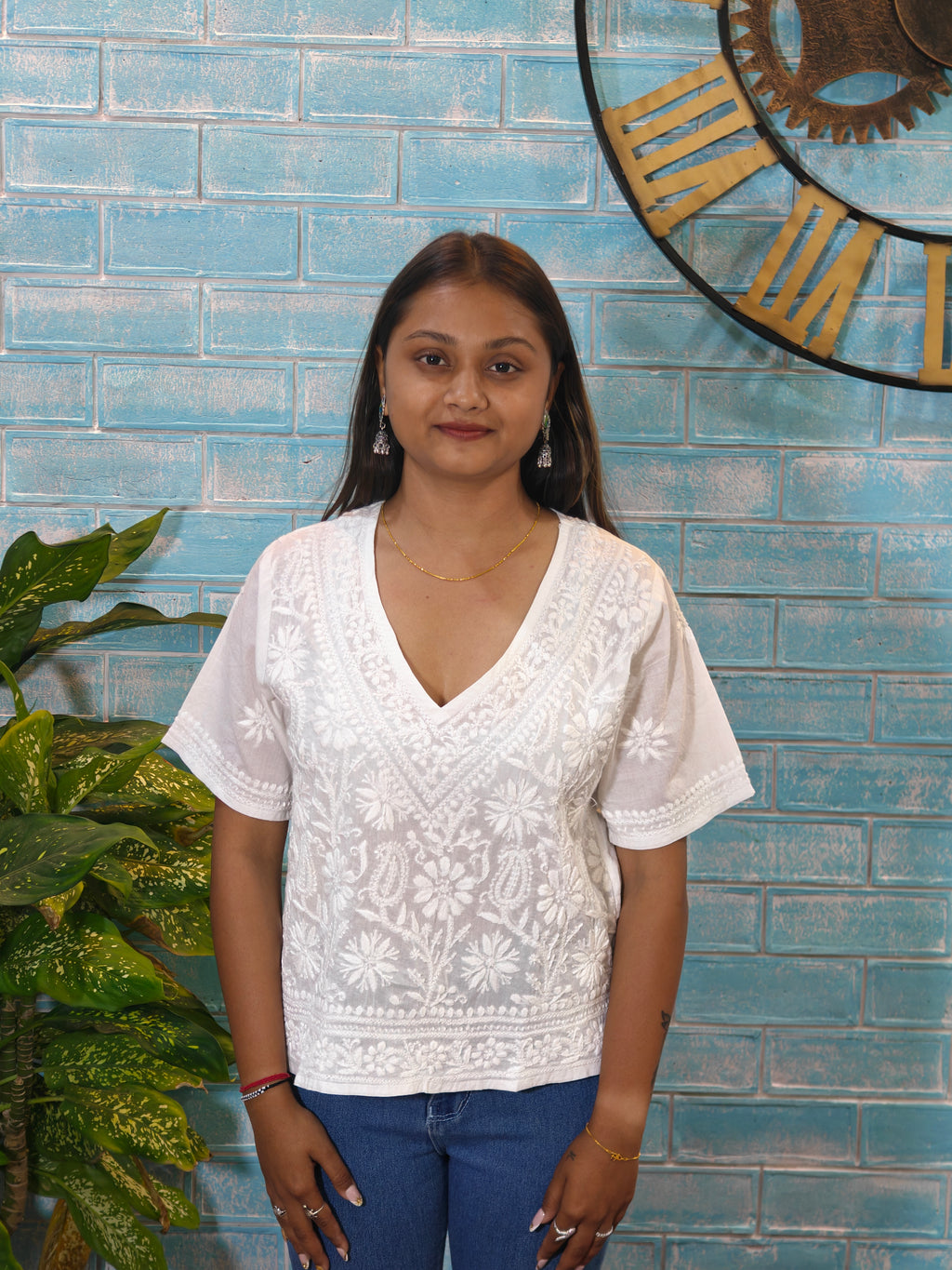 White Short Sleeve Crop Top
