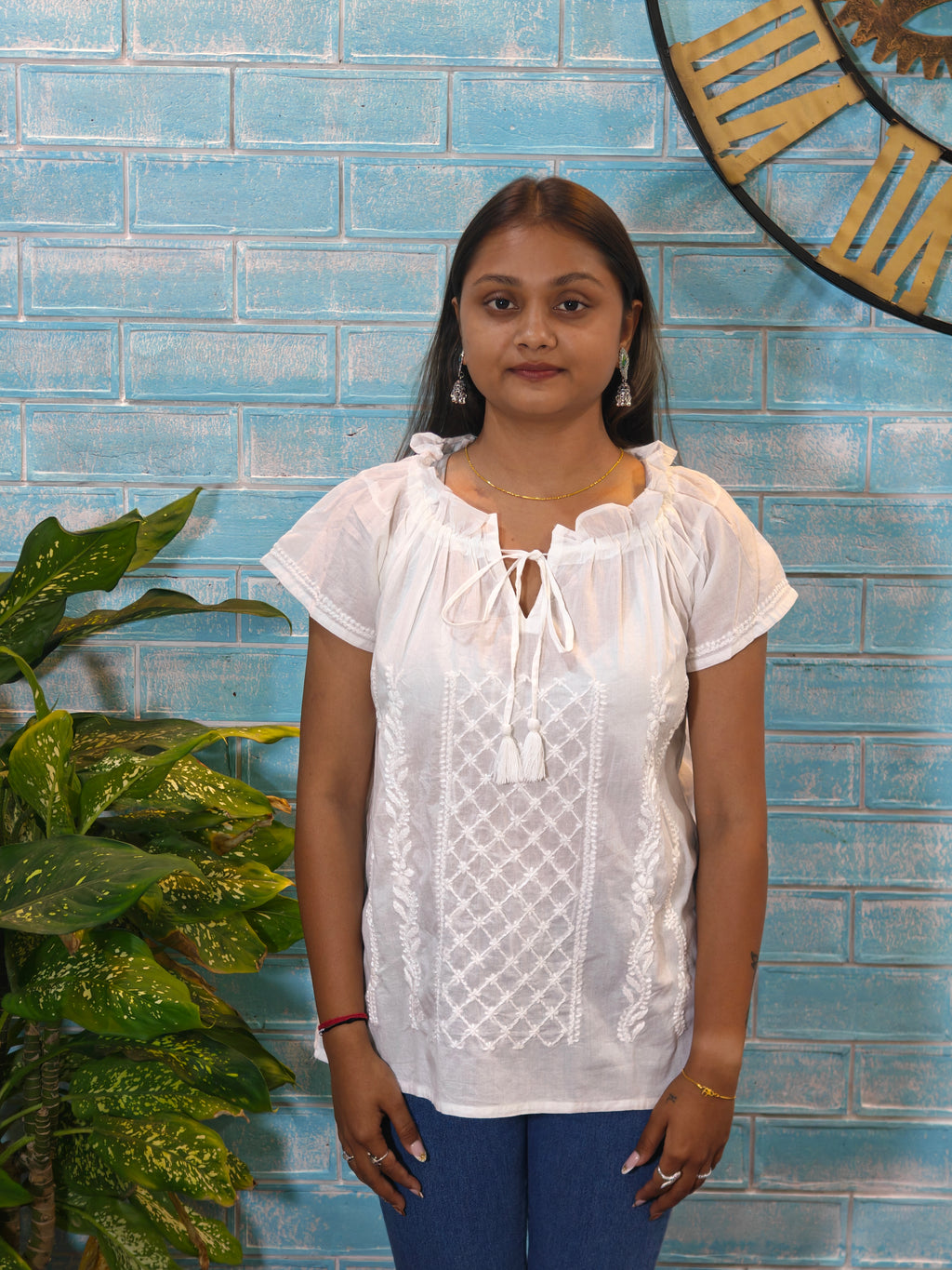 White Short Sleeve Top