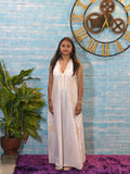 White Dress w/ Golden Embroidery