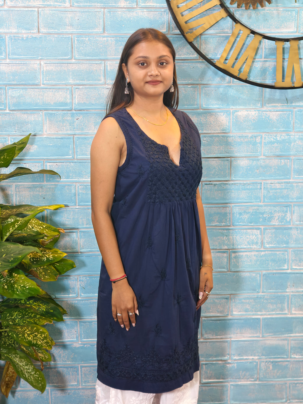 Navy Blue Sleeveless Top