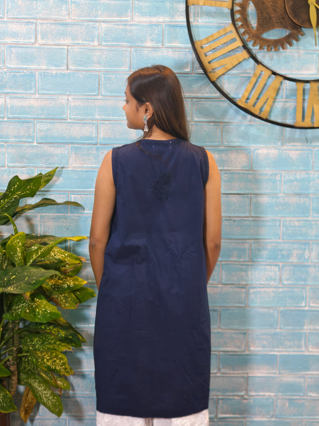 Navy Blue Sleeveless Top